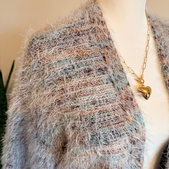Altar'd State | Fuzzy Multicolored Cardigan Sweater - Picture 4 of 11